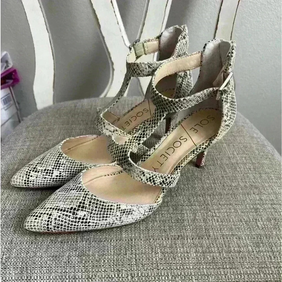 Sole Society Edlyn Snakeskin Pump Size 8.5 - Picture 2 of 7